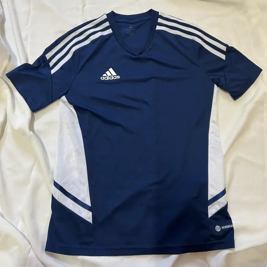 [BUNJANG] Adidas Three Stripes Navy T-Shirt L / 아디다스 삼선 네이비 반팔 티셔츠 L .(78)