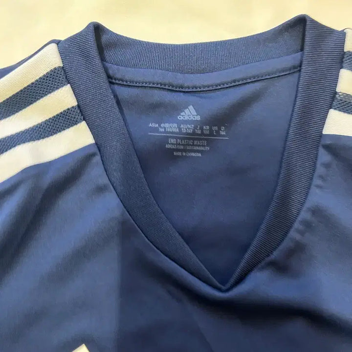 [BUNJANG] Adidas Three Stripes Navy T-Shirt L / 아디다스 삼선 네이비 반팔 티셔츠 L .(78)