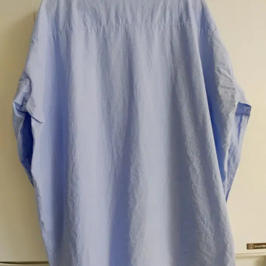 [BUNJANG] Sky Blue Printed Shirt / 프린팅 하늘색 셔츠