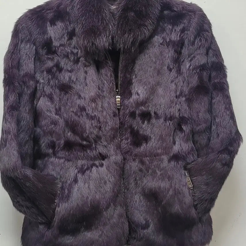 [BUNJANG] Purple Mink Short Jacket / 퍼플 컬러 밍크 숏 자켓