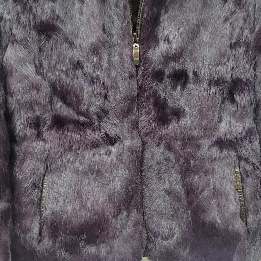 [BUNJANG] Purple Mink Short Jacket / 퍼플 컬러 밍크 숏 자켓