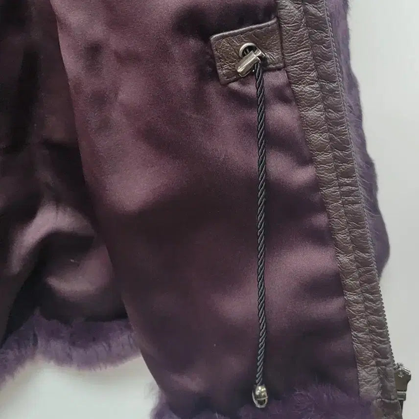 [BUNJANG] Purple Mink Short Jacket / 퍼플 컬러 밍크 숏 자켓