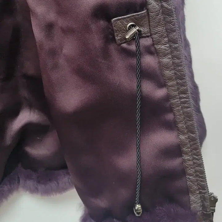 [BUNJANG] Purple Mink Short Jacket / 퍼플 컬러 밍크 숏 자켓