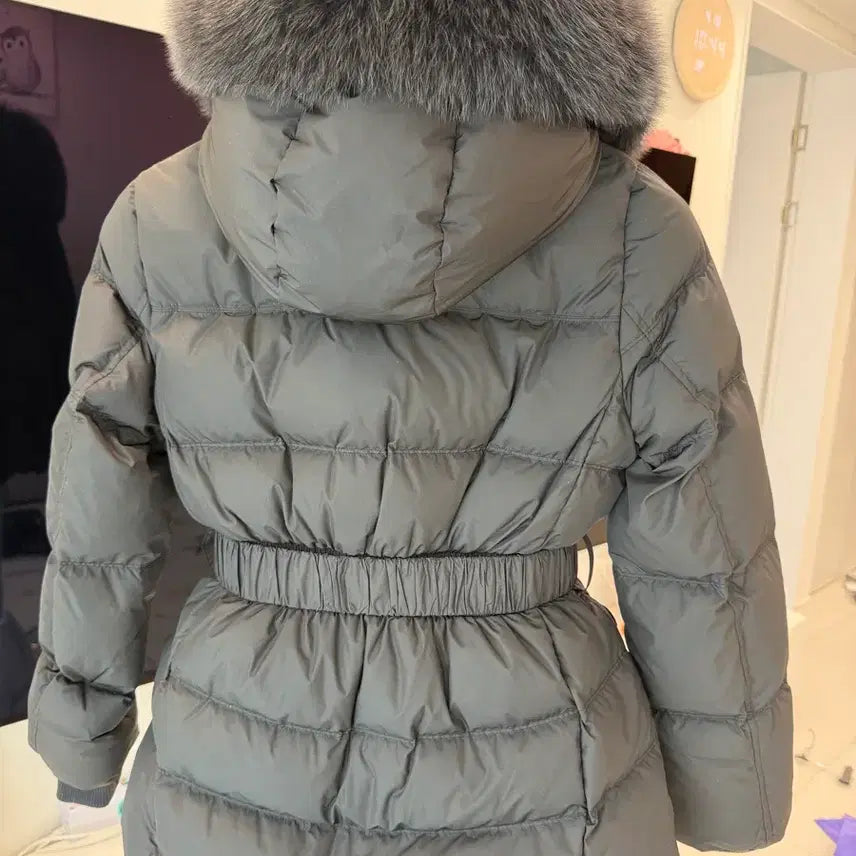 [BUNJANG] Zooc Saga Fox Fur Goose Down Padded Jacket / 주크 사가폭스퍼 밴딩벨트 구스 패딩 55