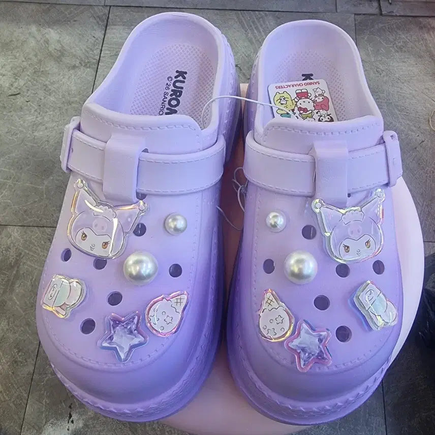 [BUNJANG] Kuromi Crocs Purple 250 / 쿠로미 크록스 보라색 250