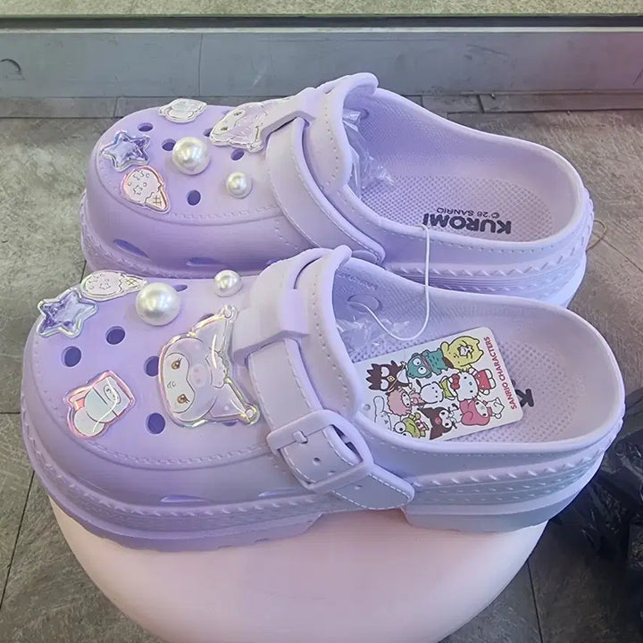 [BUNJANG] Kuromi Crocs Purple 250 / 쿠로미 크록스 보라색 250