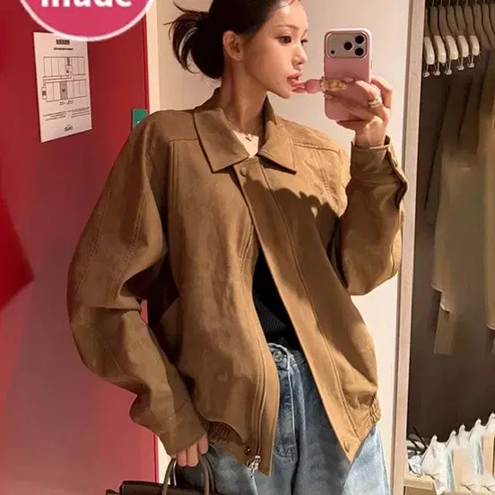 [BUNJANG] Marimade Suede Jacket / 마리메이드 스웨이드 자켓 새상품