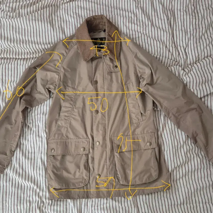 [BUNJANG] Barbour Bedale Casual Jacket (Beige) / 바버 비데일 캐주얼 재킷 38사이즈 (홑겹, 베이지)