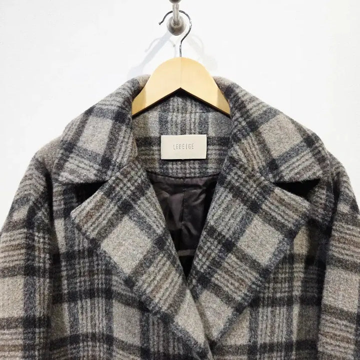 [BUNJANG] LEBEIGE Wool Blend Check Long Coat / LEBEIGE 르베이지 울 블렌드 체크 롱 코트