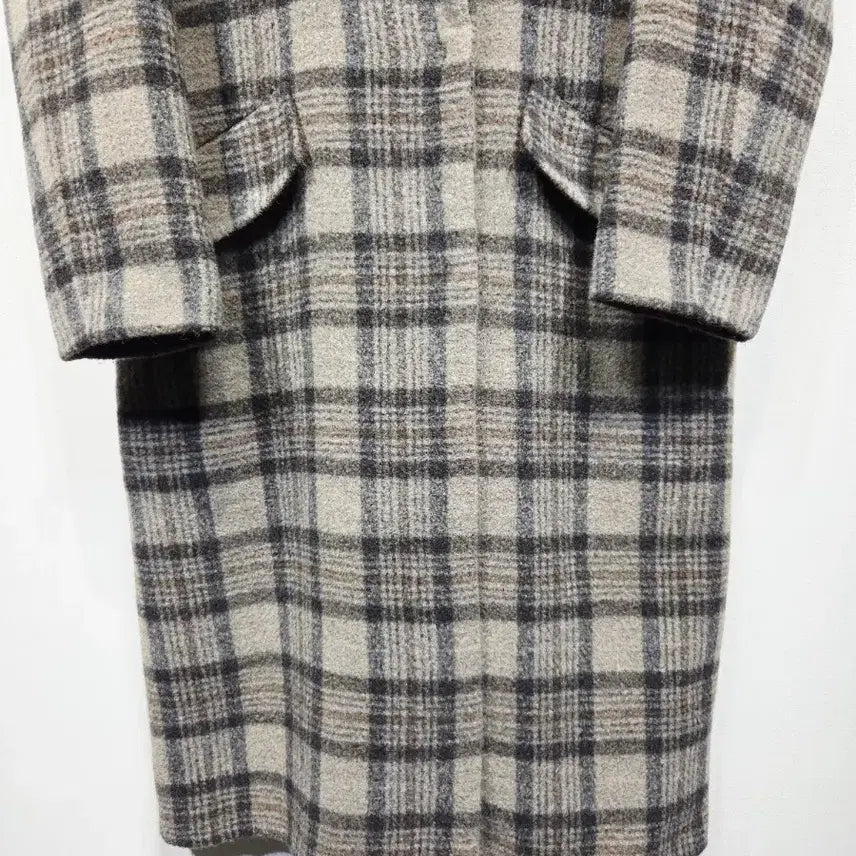 [BUNJANG] LEBEIGE Wool Blend Check Long Coat / LEBEIGE 르베이지 울 블렌드 체크 롱 코트