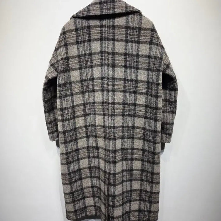 [BUNJANG] LEBEIGE Wool Blend Check Long Coat / LEBEIGE 르베이지 울 블렌드 체크 롱 코트