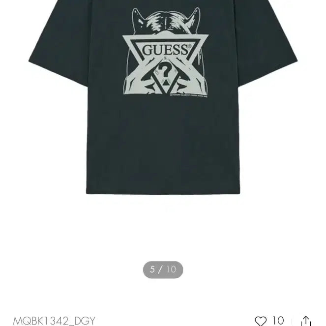 [SOLD OUT] [XL] 히스테릭글래머 x 게스 아이코닉 반팔