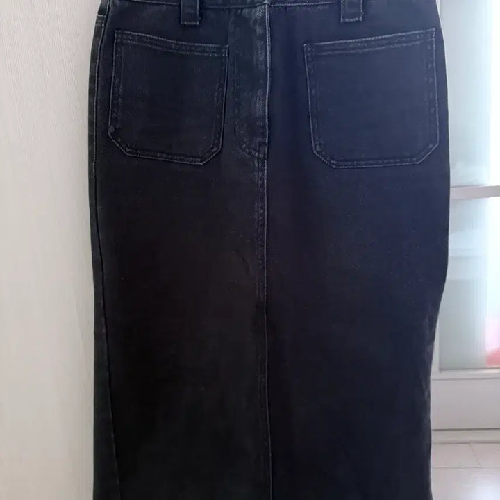 [SOLD OUT] 디애퍼쳐 데님 블랙 롱스커트