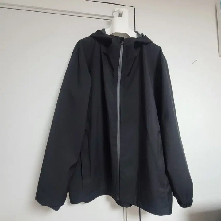 [BUNJANG] MUJI Black Hooded Windbreaker Jacket XL / 무인양품 MUJI 블랙 후드 바람막이 XL (105)