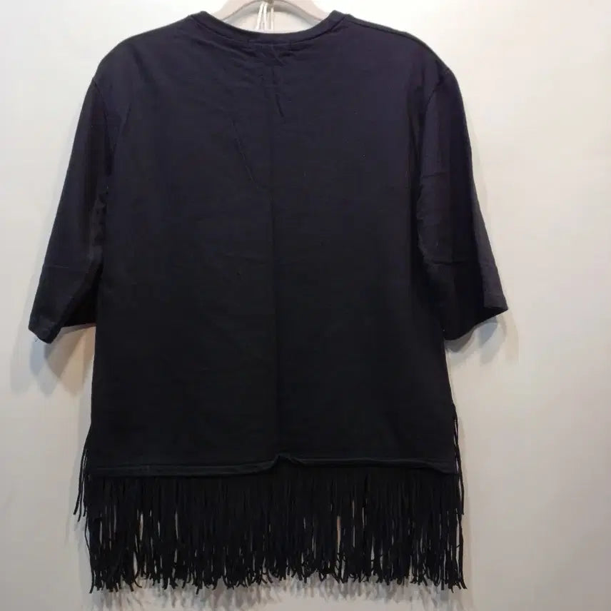 [BUNJANG] Black Fringe Short Sleeve T-shirt / 블랙 프린지 반팔 티셔츠80~85사이즈여름  64205