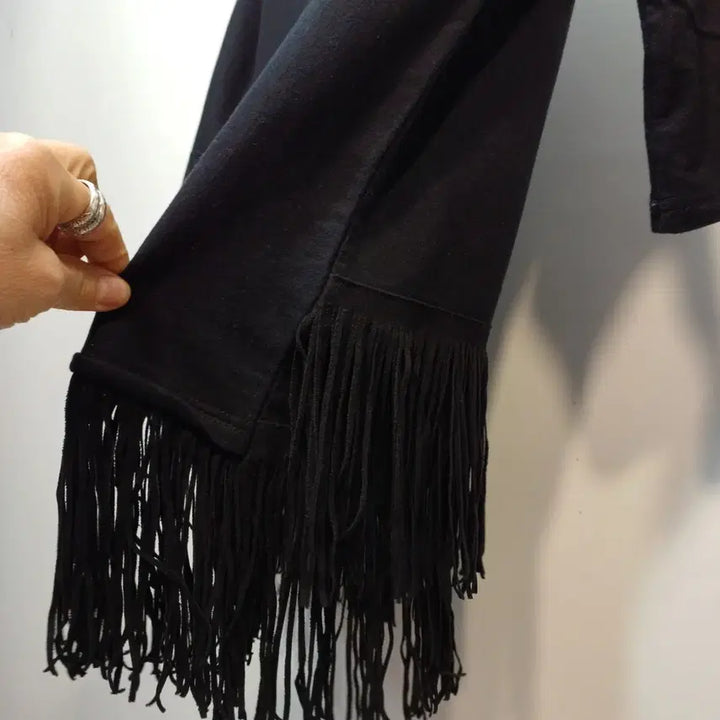 [BUNJANG] Black Fringe Short Sleeve T-shirt / 블랙 프린지 반팔 티셔츠80~85사이즈여름  64205
