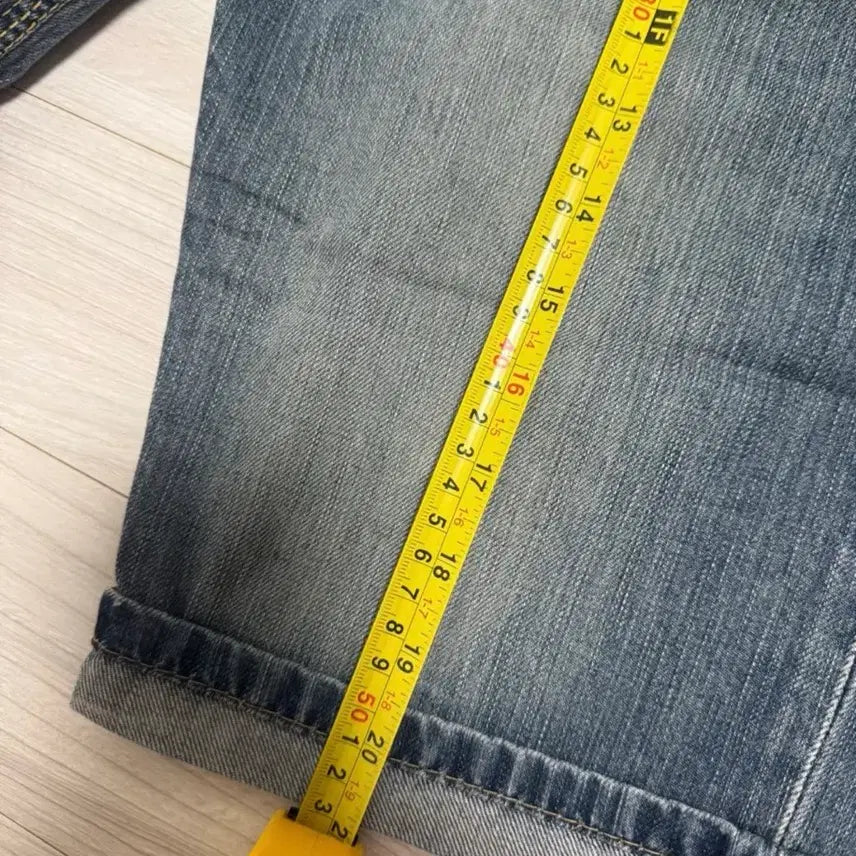 [BUNJANG] Kolon Desigual Denim Roll-Up Shorts (Unisex) / 코오롱 Desigual 데님 롤업 반바지(남여공용)