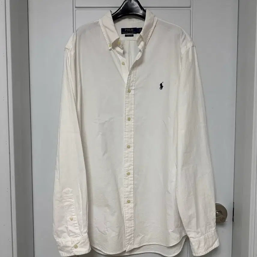 [SOLD OUT] 폴로 랄프로렌 화이트 셔츠 남방 정품인증 큐알가능 L 105 깨끗