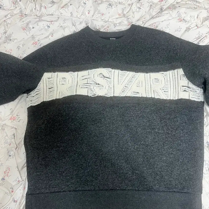 [BUNJANG] SYSTEM Charcoal Gray Knit Sweater / SYSTEM 차콜 그레이 니트