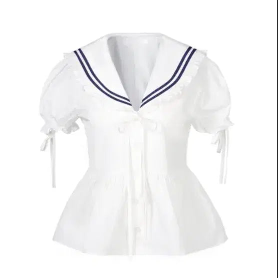 [SOLD OUT] 아이당클럽 세일러 블라우스 화이트 일브