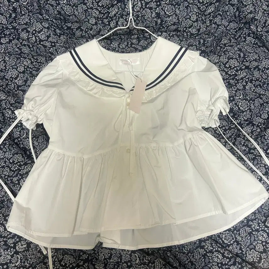 [SOLD OUT] 아이당클럽 세일러 블라우스 화이트 일브
