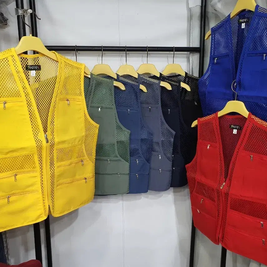 [BUNJANG] Korean Mesh Pocket Work Vest / 국산 주머니 망사조끼 작업조끼