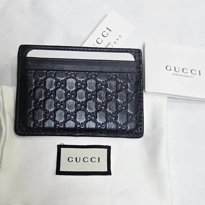 [BUNJANG] Gucci GG Card Wallet / 구찌 블랙 GG 카드지갑 모델 262837