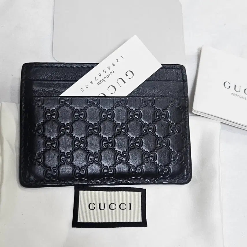 [BUNJANG] Gucci GG Card Wallet / 구찌 블랙 GG 카드지갑 모델 262837