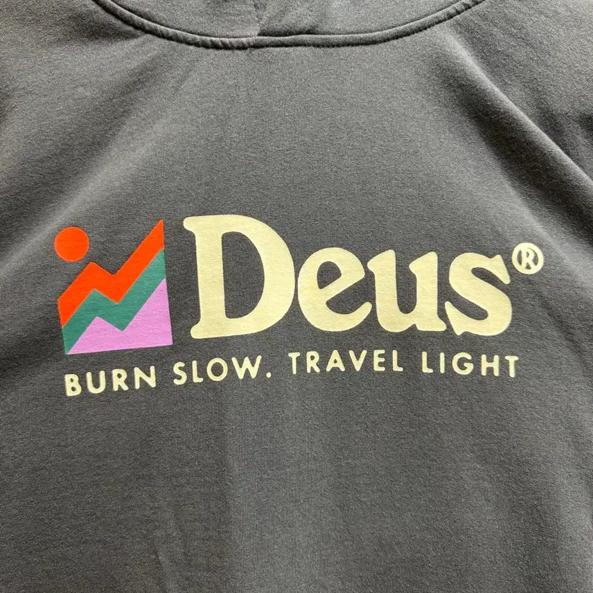[BUNJANG] Deus Ex Machina Burn Slow Travel Hoodie / 데우스 엑스 마키나 후드티 L Burn Slow Travel light