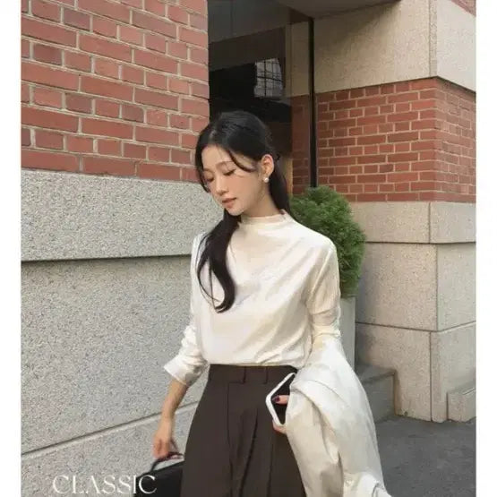 [SOLD OUT] [새상품/택O] 달리호텔 블라우스 화이트 플리츠 시스루