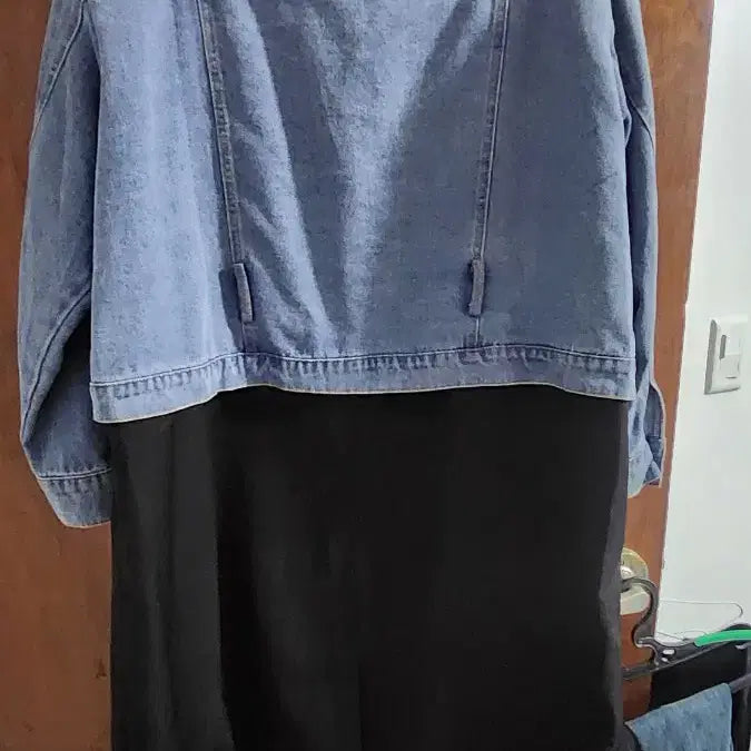 [BUNJANG] Denim Layered Long Coat / 데님레이어드롱코트