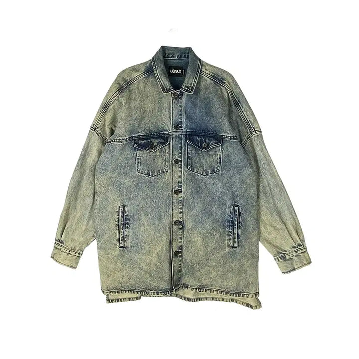 [BUNJANG] AJOBYAJO Oversized Denim Shirt Jacket (XL) / 1096. AJOBYAJO 아조바이조 오버핏 데님셔츠자켓 (XL)