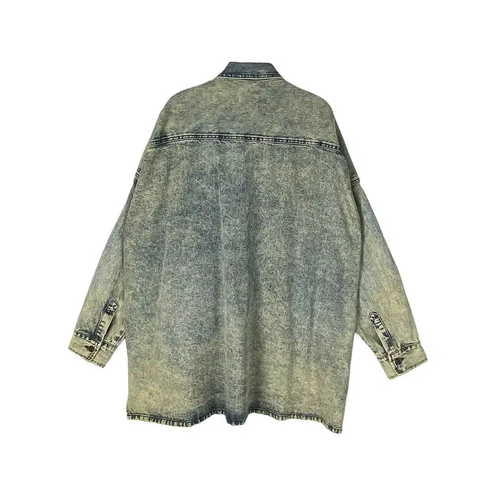 [BUNJANG] AJOBYAJO Oversized Denim Shirt Jacket (XL) / 1096. AJOBYAJO 아조바이조 오버핏 데님셔츠자켓 (XL)
