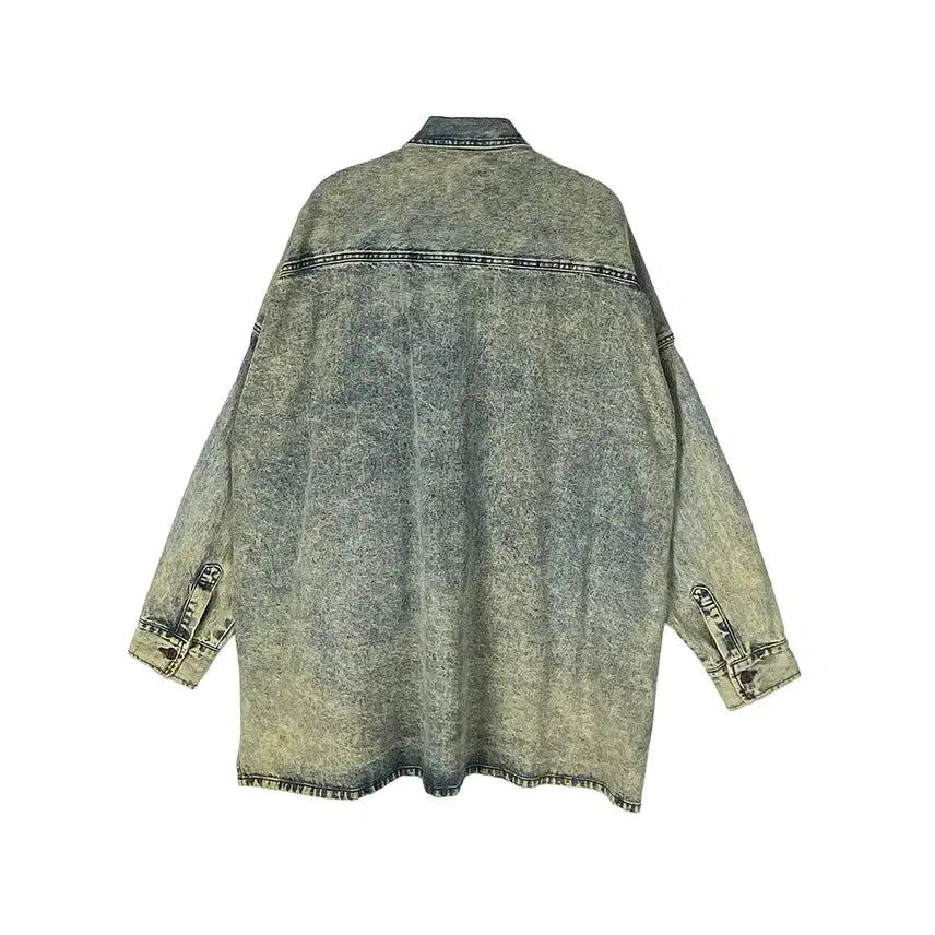 [BUNJANG] AJOBYAJO Oversized Denim Shirt Jacket (XL) / 1096. AJOBYAJO 아조바이조 오버핏 데님셔츠자켓 (XL)
