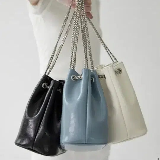 [BUNJANG] Annoz Black Chain Strap Tote Bag / 앤오즈가방(블랙색상)