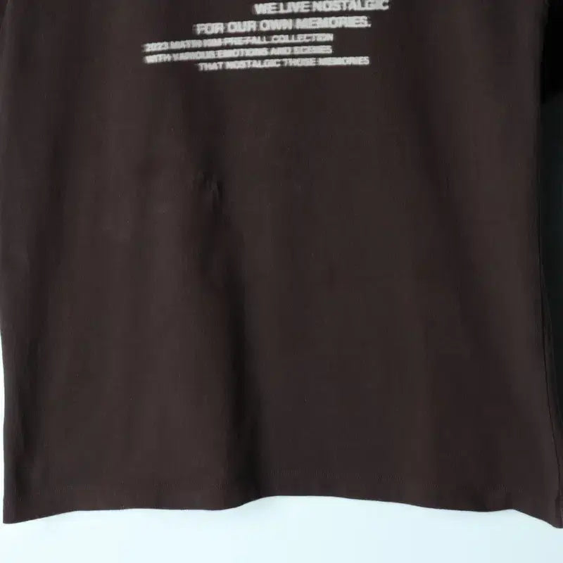 [SOLD OUT] (F) 마뗑킴 반팔 티셔츠 작은얼룩 에이징 딥브라운-1843C