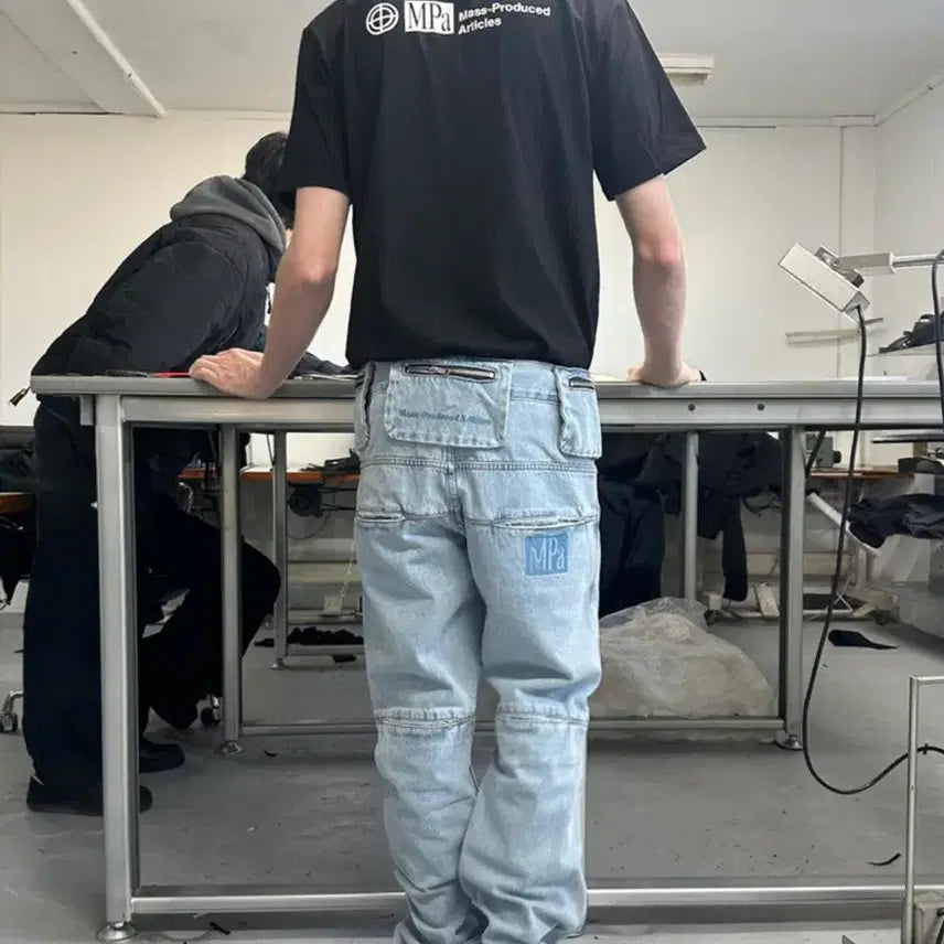 [SOLD OUT] 플라스틱프로덕트 MPa BAG PANTS(steel blue)L