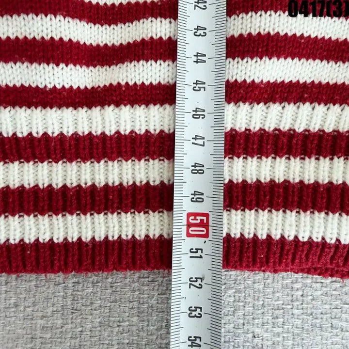 [BUNJANG] V-Neck Striped Knit Long Sleeve / 브이넥 스트라이프 니트 긴팔 0417(3)