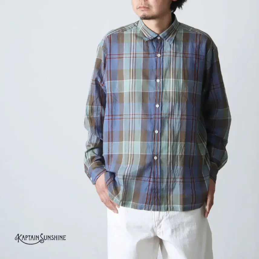 [BUNJANG] Captain Sunshine Regular Check Shirt / 캡틴선샤인 레귤러 체크 셔츠
