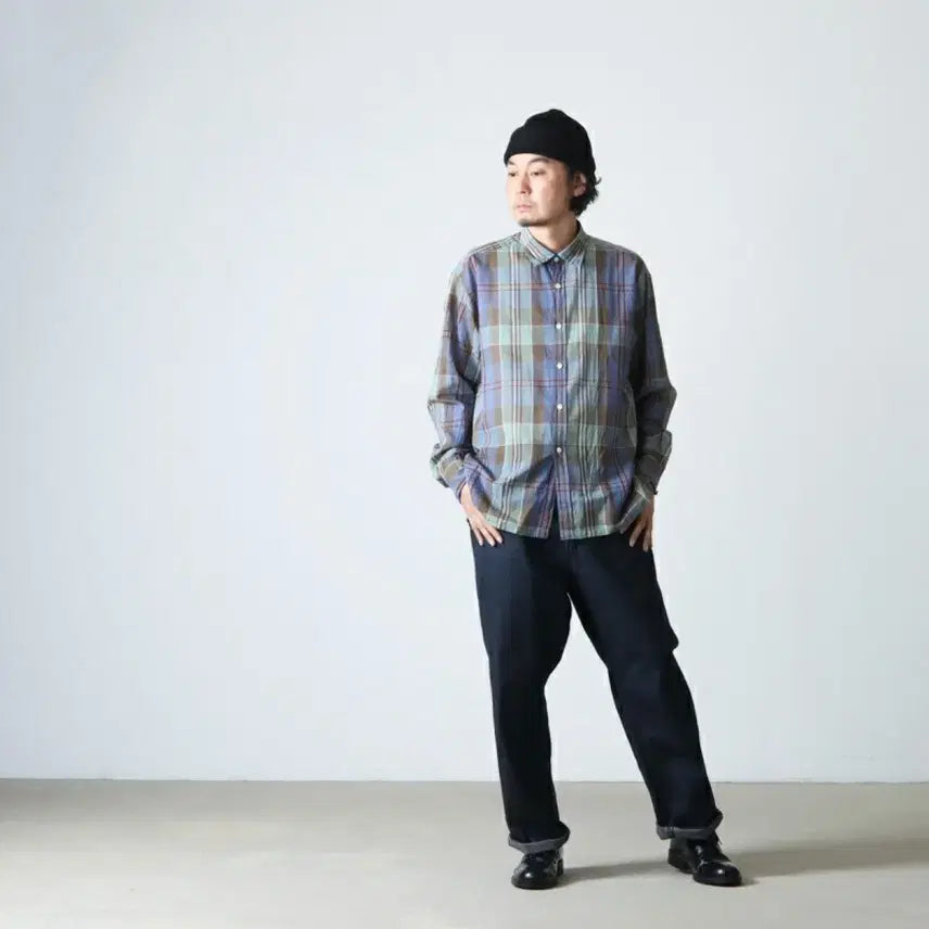 [BUNJANG] Captain Sunshine Regular Check Shirt / 캡틴선샤인 레귤러 체크 셔츠
