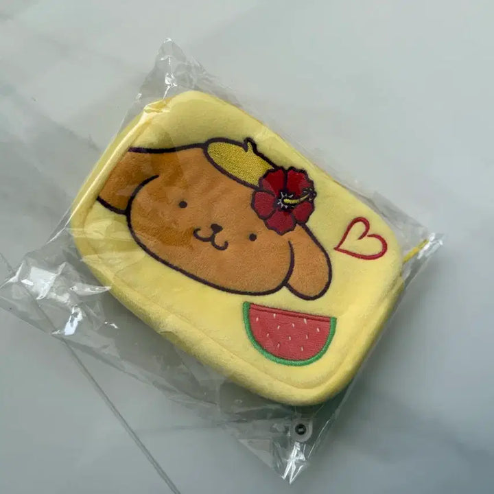 [BUNJANG] Sanrio Tanning Pom Pom Purin Flat Pouch / 산리오 태닝 폼폼푸린 납작 파우치