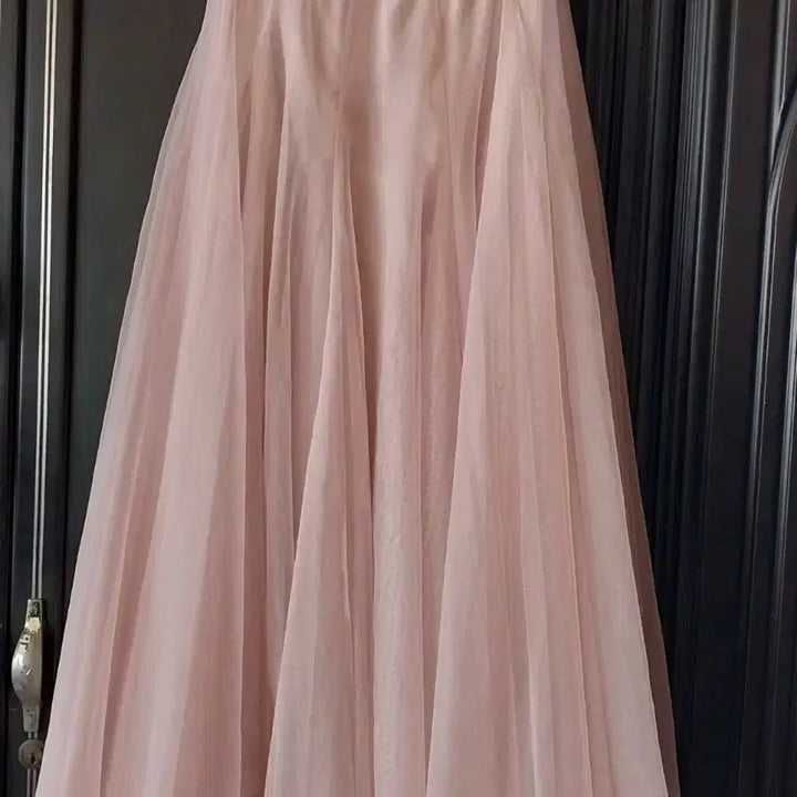 [BUNJANG] Pink Tulle A-Line Long Skirt / 밴드샤스커스