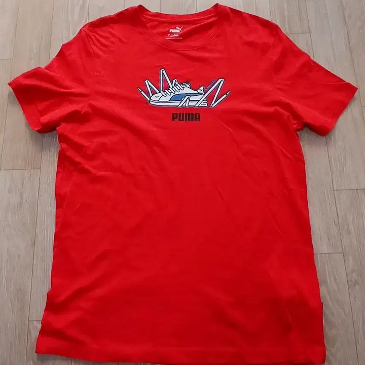[BUNJANG] Puma Red Short Sleeve T-shirt L / 푸마 레드 반팔 L