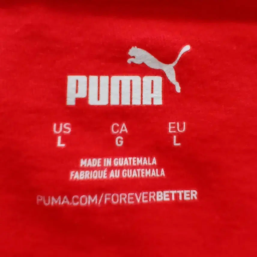 [BUNJANG] Puma Red Short Sleeve T-shirt L / 푸마 레드 반팔 L