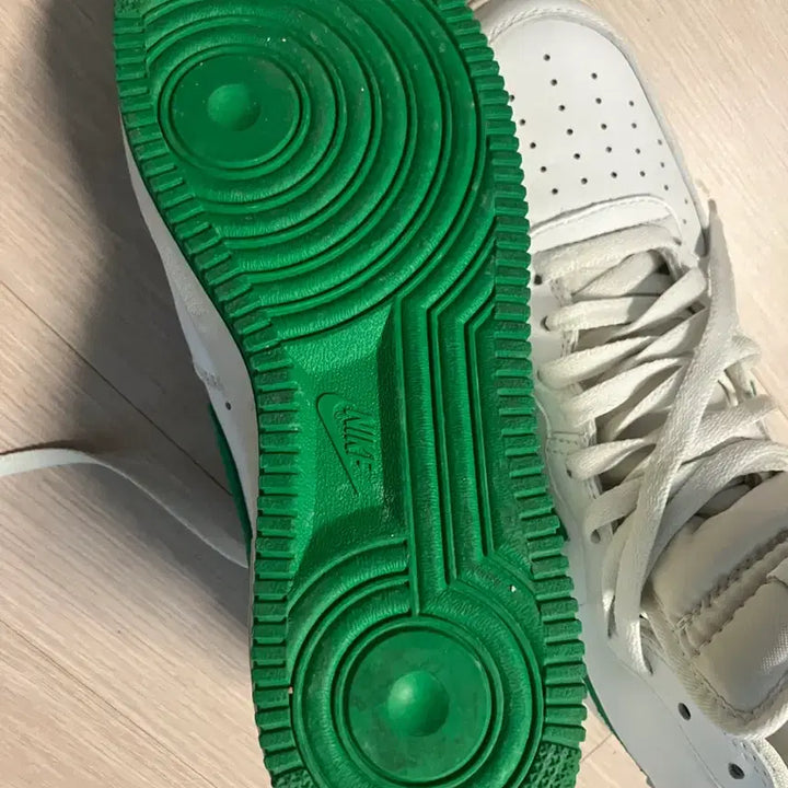 [BUNJANG] Nike Air Force High White/Green Sneakers / 나이키 에어포스하이 265