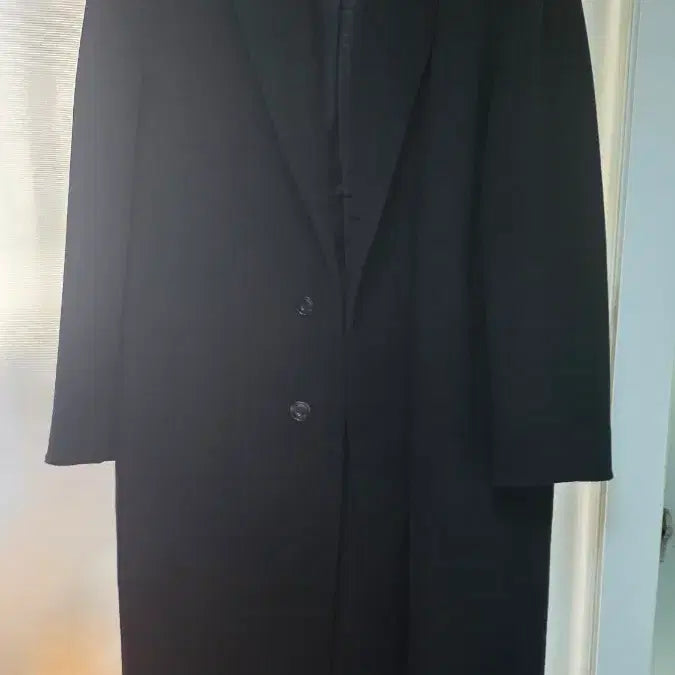 [BUNJANG] Time Homme 23FW Cashmere Blend Single Coat - Black / 타임옴므 23FW 캐시미어 블렌드 싱글 코트 블랙 100사이즈