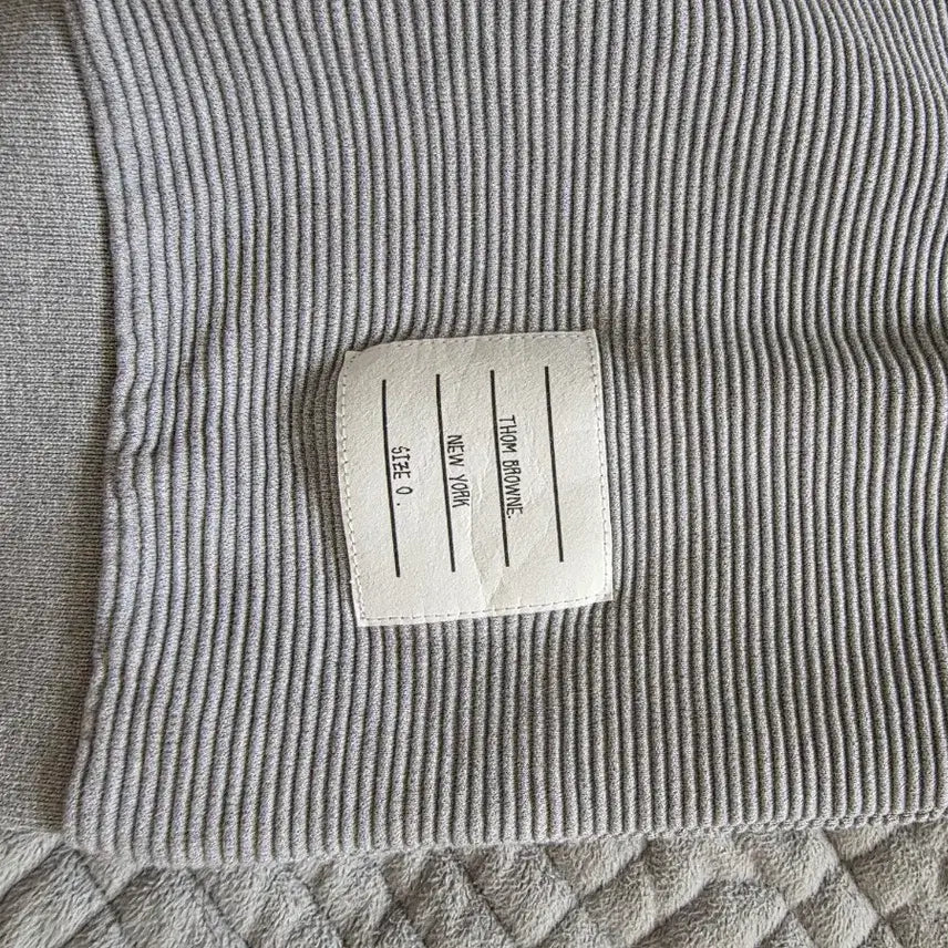[BUNJANG] Thom Browne Gray Tricolor Band Short Sleeve Polo Shirt / 톰브라운 삼선 완장 그레이 반팔 폴로