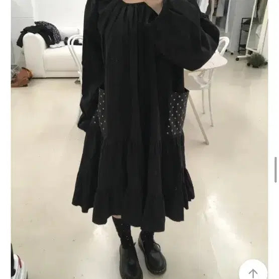 [BUNJANG] Dot Pattern Long Dress / 에이블리 도트 원피스