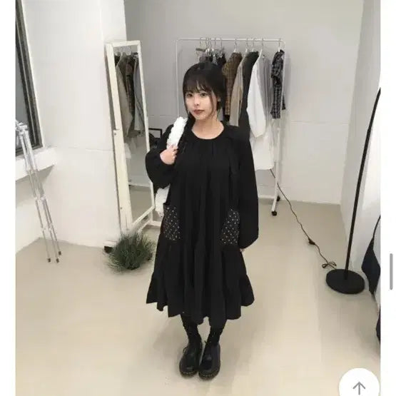 [BUNJANG] Dot Pattern Long Dress / 에이블리 도트 원피스