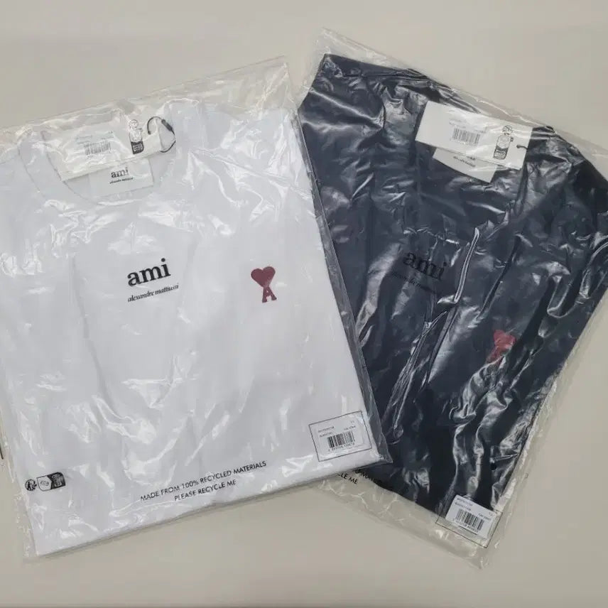 [SOLD OUT] 아미 반팔티 화이트/네이비 S